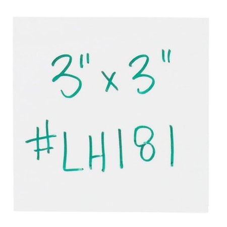 Bsc Preferred 3 x 3'' White Warehouse Labels - Magnetic Strips, 25PK LH181